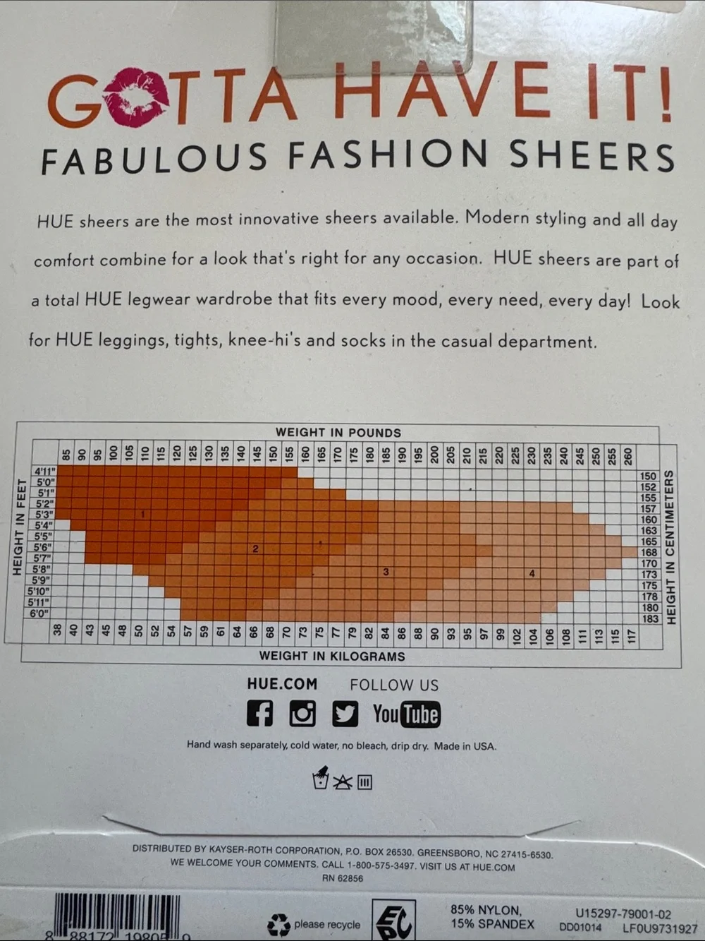HUE Black assorted Gotta Have It! Fashion Sheers size 2 new